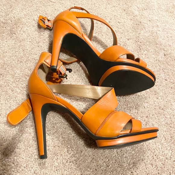 Orange Strappy Sandals - Size 37 - Picture 2 of 5